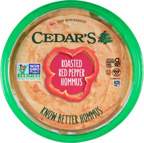Cedar's Roasted Red Pepper Hommus Perspective: top