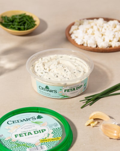 Cedar's Foods Garlic & Chive Feta Dip Perspective: top