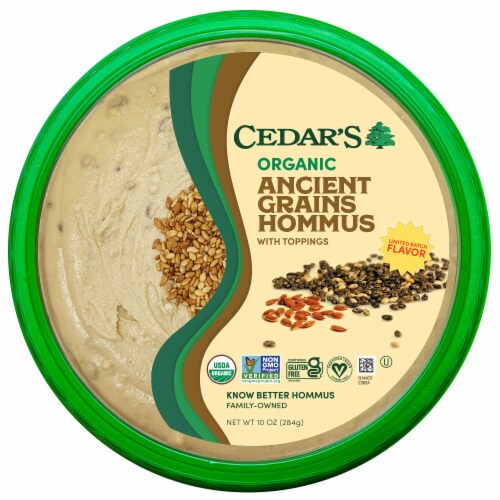 Cedar's Organic Ancient Grains Hommus Perspective: top
