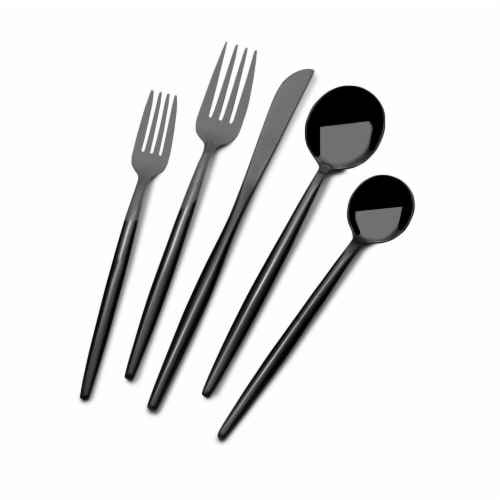 Towle Living Forged Shea Flatware Set - Noir Perspective: top