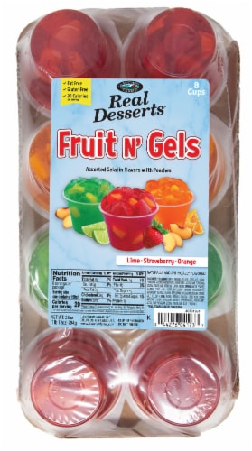 Lakeview Farms Real Dessert Fruit Gelatin 8 Pack Perspective: top