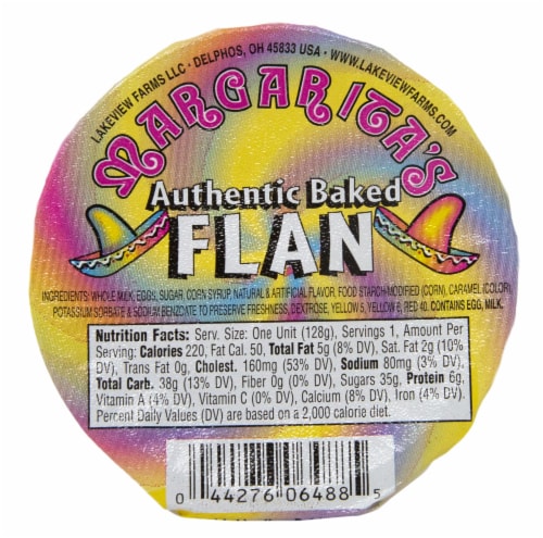 Margarita's Authentic Baked Flan Perspective: top