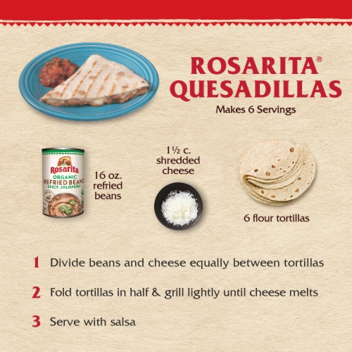 Rosarita Organic Refried Beans Canned Beans Perspective: top