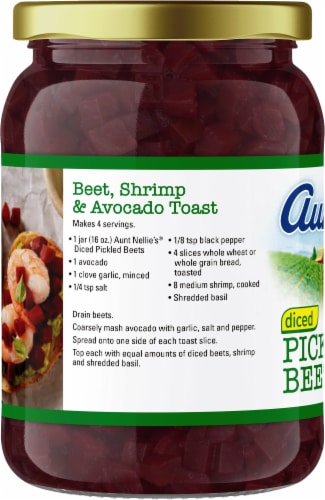 Aunt Nellie's Diced Pickled Beets, 16 oz Perspective: top