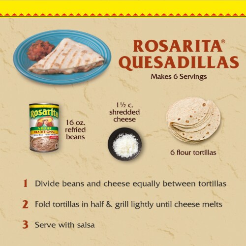 Rosarita No Fat Traditional Refried Beans Perspective: top