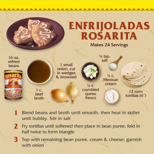 Rosarita Spicy Jalapeno Refried Beans Perspective: top