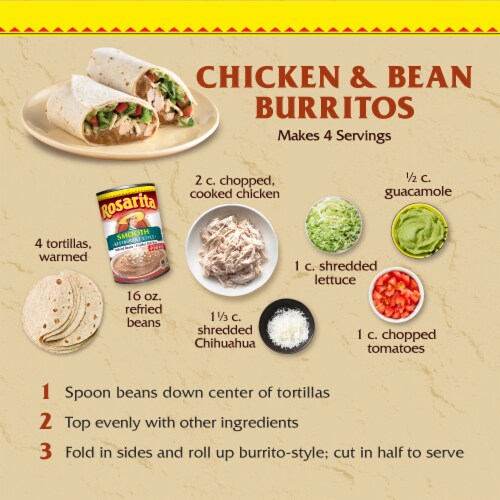 Rosarita Restaurant Style Refried Beans Perspective: top