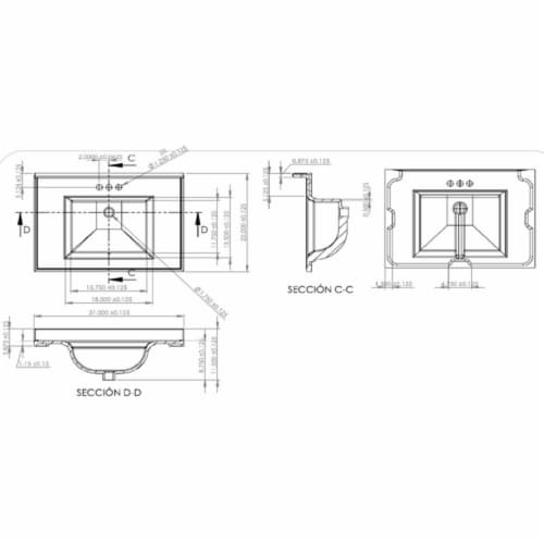 Camilla 61 in. Cultured Marble Vanity Top in Solid White with Basin Perspective: top