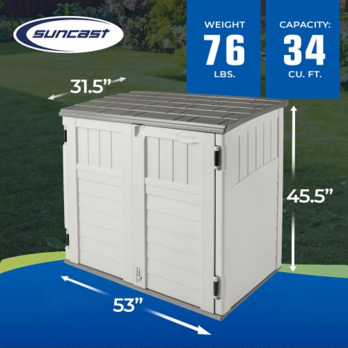 Suncast BMS2500 53 x 31.5 x 45.5 Horizontal Resin Outdoor Storage Shed