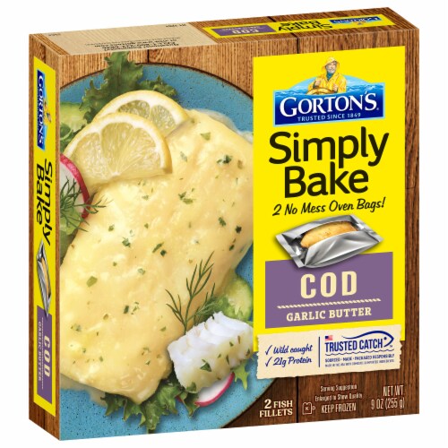 Gorton's® Simply Bake Garlic Butter Cod Perspective: top