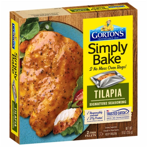 Gorton's® Simply Bake Signature Seasoning Tilapia Fillets Perspective: top