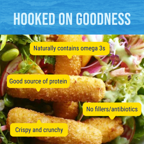 Gorton’s Crunchy Breaded Fish Sticks (Not Minced), Panko Breadcrumbs, Frozen Perspective: top