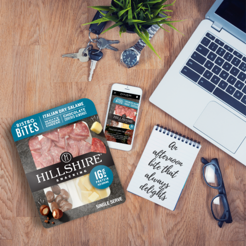 Hillshire® Snacking Bistro Bites Italian Dry Salame and Cheese Perspective: top