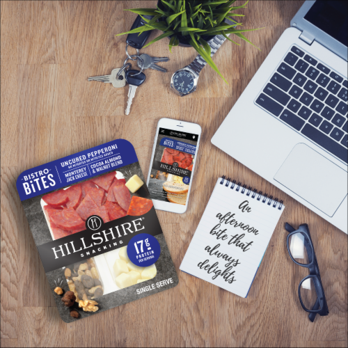 Hillshire® Snacking Bistro Bites Pepperoni and Monterey Jack Cheese Perspective: top
