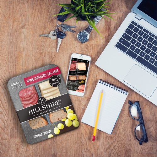 Hillshire® Snacking Small Plates Wine-Infused Salame with White Cheddar Cheese Perspective: top
