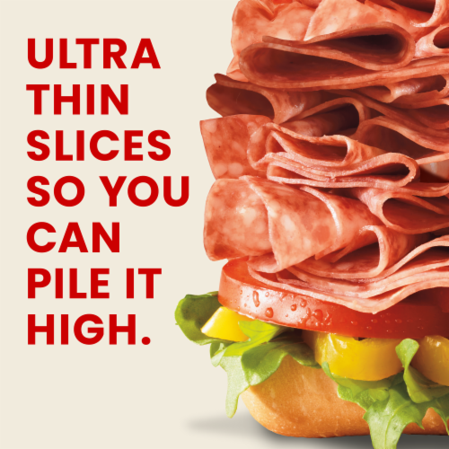 Hillshire Farm® Ultra Thin Uncured Hard Salami Perspective: top