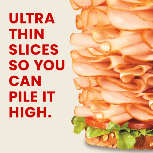 Hillshire Farm Ultra Thin Sliced Oven Roasted Turkey Breast Sandwich Meat Perspective: top