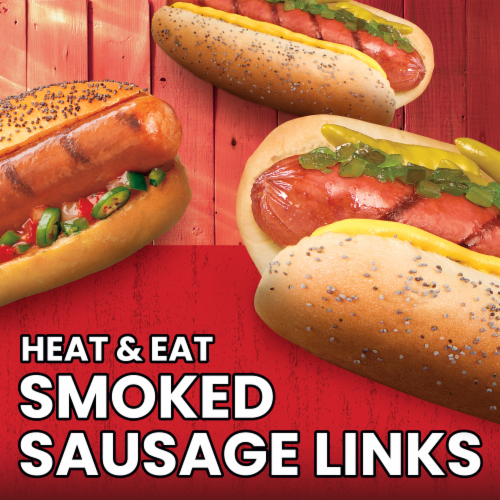 Hillshire Farm Beef Hot Links Smoked Sausage with Spicy Red Pepper Perspective: top