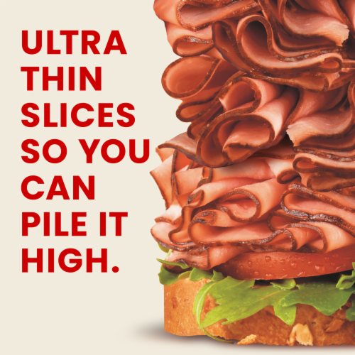 Hillshire Farm Ultra Thin Sliced Black Forest Ham Deli Lunch Meat Perspective: top