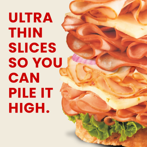Hillshire Farm® Ultra Thin Sliced Lunchmeat Oven Roasted Turkey Breast & Honey Ham Perspective: top