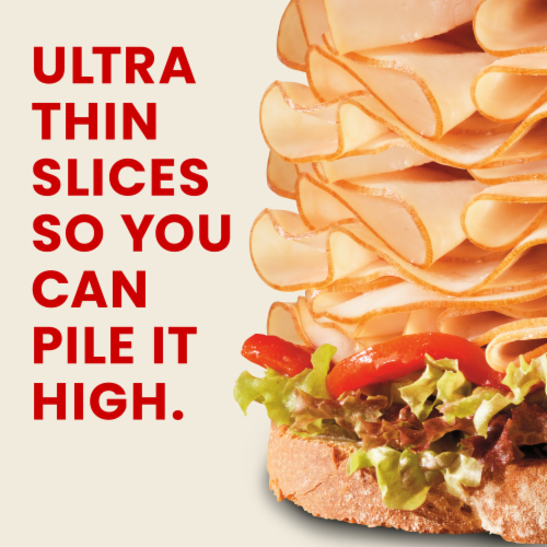 Hillshire Farm Ultra Thin Sliced Rotisserie Seasoned Chicken Breast Sandwich Meat Perspective: top