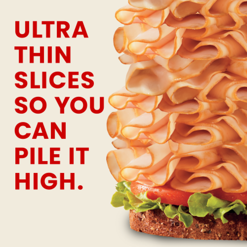 Hillshire Farm Ultra Thin Sliced Mesquite Smoked Turkey Breast Sandwich Meat Perspective: top