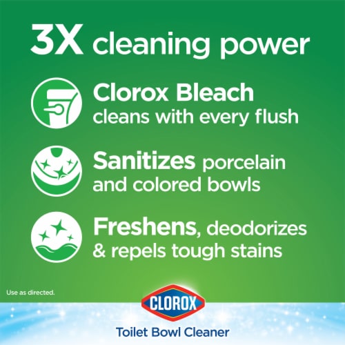 Clorox Ultra Clean Bleach Toilet Tablets Perspective: top