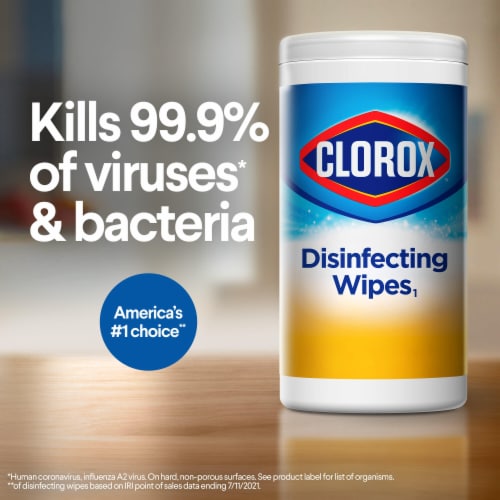 Clorox Lemon and Fresh Scent Disinfecting Wipes Value Pack Perspective: top