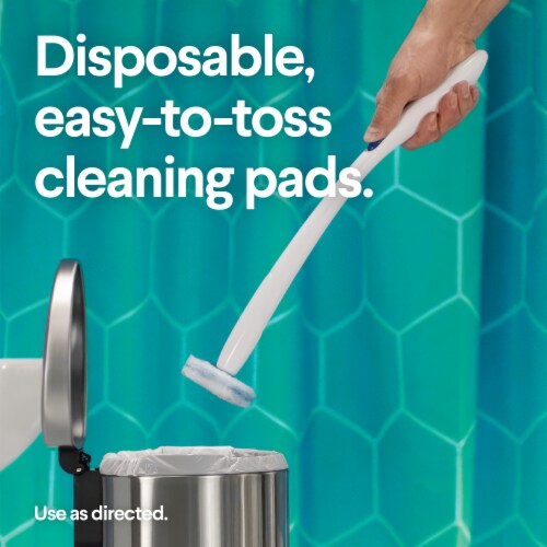 Clorox ToiletWand Rainforest Rush Disinfecting Scrubbing Pads Toilet Cleaning Refills Perspective: top