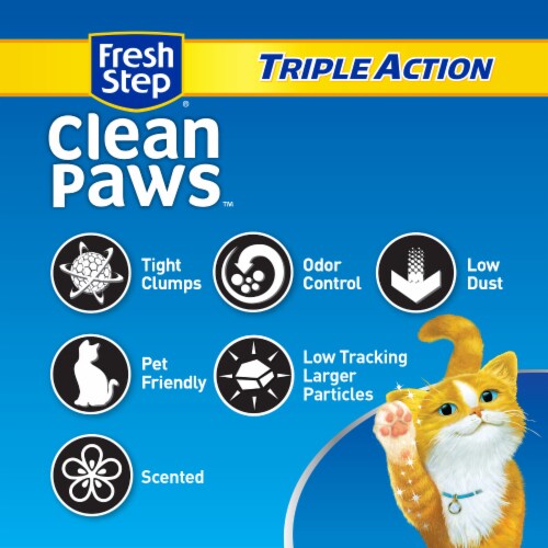 Fresh Step Clean Paws Triple Action Scented Clumping Cat Litter Perspective: top
