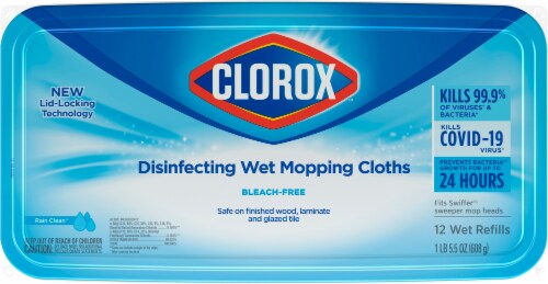 Clorox 5.90 in. W X 11.44 in. L Disinfecting Wet Mopping Cloths 12 pk - Total Qty: 6 Perspective: top