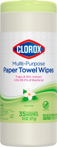 Clorox Jasmine Scent Paper Towel Wipes Perspective: top