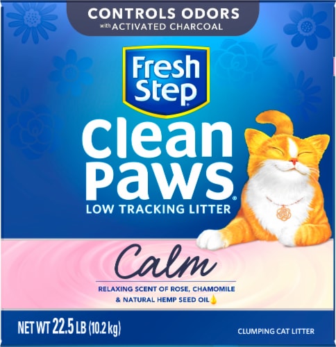 Fresh Step Clean Paws Calm Low Tracking Litter Clumping Cat Litter, 22.5 lb  - Foods Co.