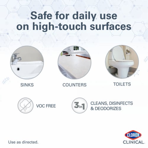 Clorox Clinical Germicidal Cleaner + Bleach Hospital Disinfectant Perspective: top
