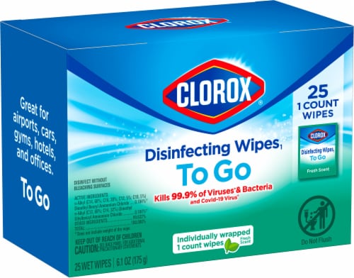 Clorox On to Go Disinfecting Wipes Perspective: top