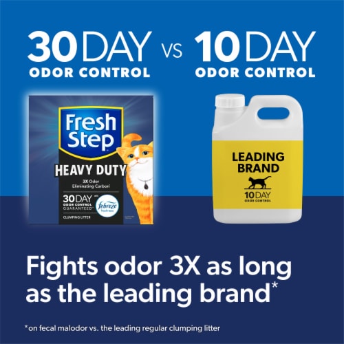 Fresh Step Heavy Duty Clumping Litter with Febreze Freshness, 30 Day Odor Control Perspective: top