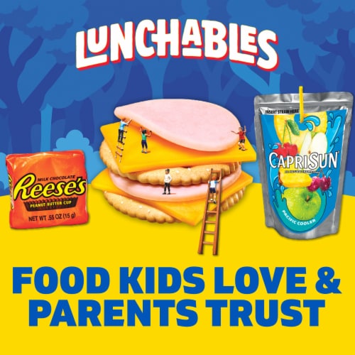 Lunchables Turkey & Cheddar Cracker Stackers with Capri Sun Drink & Reese's Cup Kids Lunch Meal Kit Perspective: top