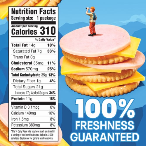 Lunchables Turkey & American Cracker Stackers with Capri Sun Drink & Reese's Cup Kids Lunch Meal Kit Perspective: top