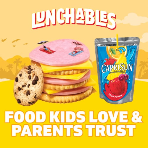 Lunchables Lunch Combinations, Cracker Stackers, Ham + American, with Fruit, Shop