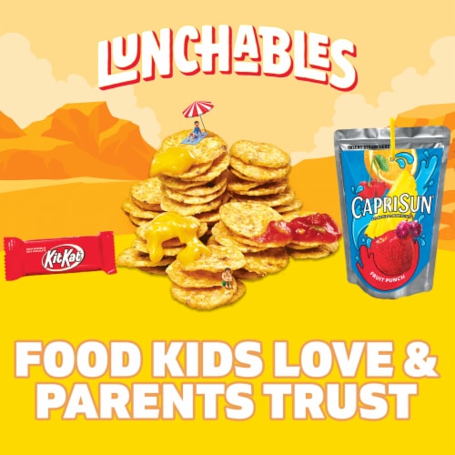 Lunchables Nachos Cheese & Salsa with Capri Sun Drink & Kit Kat Candy Bar Kids Lunch Meal Kit Perspective: top