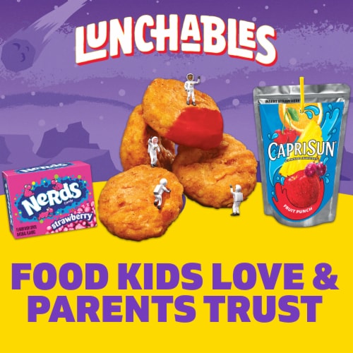 Lunchables Chicken Dunks with Capri Sun Drink & Nerds Candy Kids Lunch Meal Kit Perspective: top