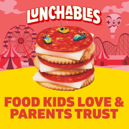 Lunchables Pepperoni & Mozzarella Cheese with Crackers Kids Lunch Snack Perspective: top