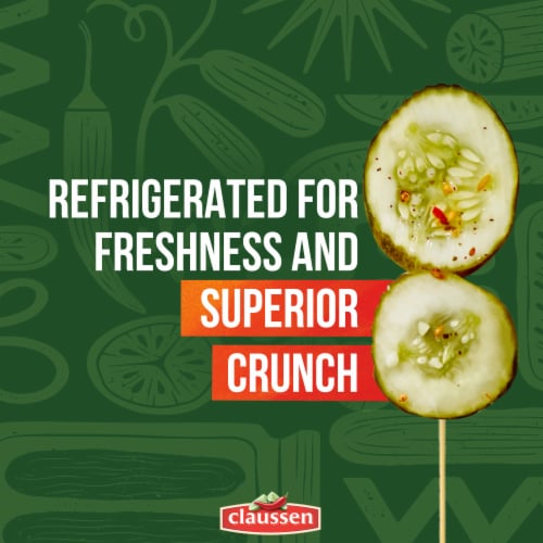 Claussen Hot & Spicy Pickle Chips Perspective: top