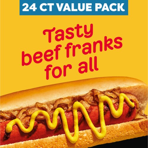 Oscar Mayer Jumbo Beef Franks Hot Dogs, Box Perspective: top