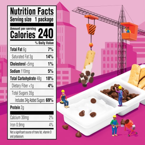 Lunchables S'mores Dippers with Graham Sticks Chocolate Chips & Marshmallow Creme Snack Pack Perspective: top