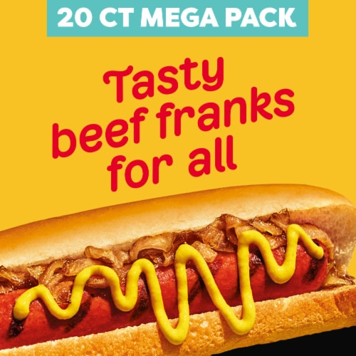 Oscar Mayer Classic Beef Uncured Franks Hot Dogs Mega Pack Perspective: top