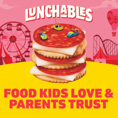 Lunchables Pepperoni & Mozzarella Cheese with Crackers Snack Kit Perspective: top