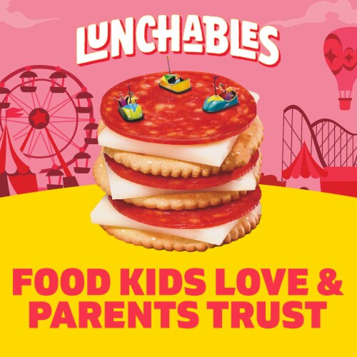 Lunchables Pepperoni & Mozzarella Cheese with Crackers Snack Kit Perspective: top