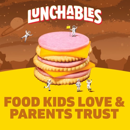 Lunchables Ham & Cheddar Cheese with Crackers Snack Kit Perspective: top