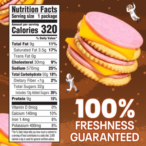 Lunchables Ham & Cheddar Cracker Stackers with Capri Sun Fruit Punch & Gummy Worms Perspective: top